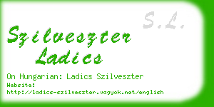 szilveszter ladics business card